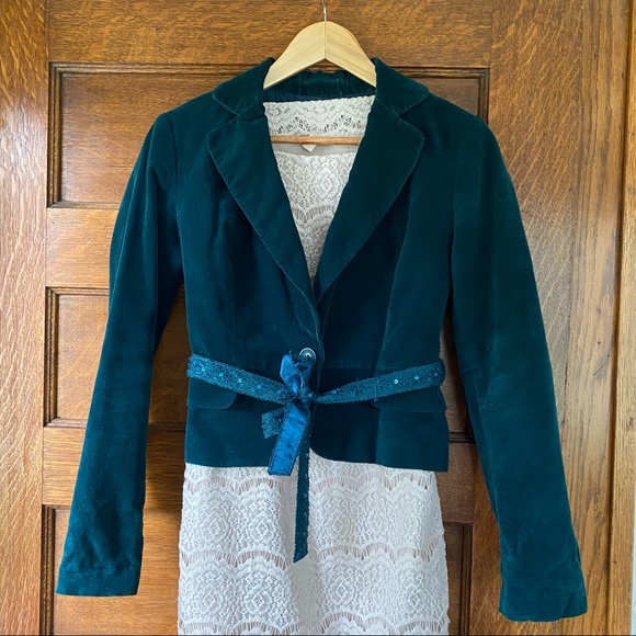 Stylish velvet blazer - Picture 1 of 7